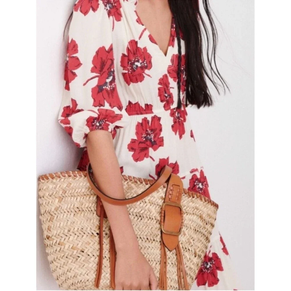 Ba&sh Kory Floral Print Midi Dress
